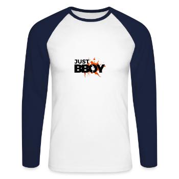 Breakdance Simply B-boy Break Dance Dance - Unisex Long Sleeve Baseball T-Shirt - white/navy - Front - Nik (191cm)