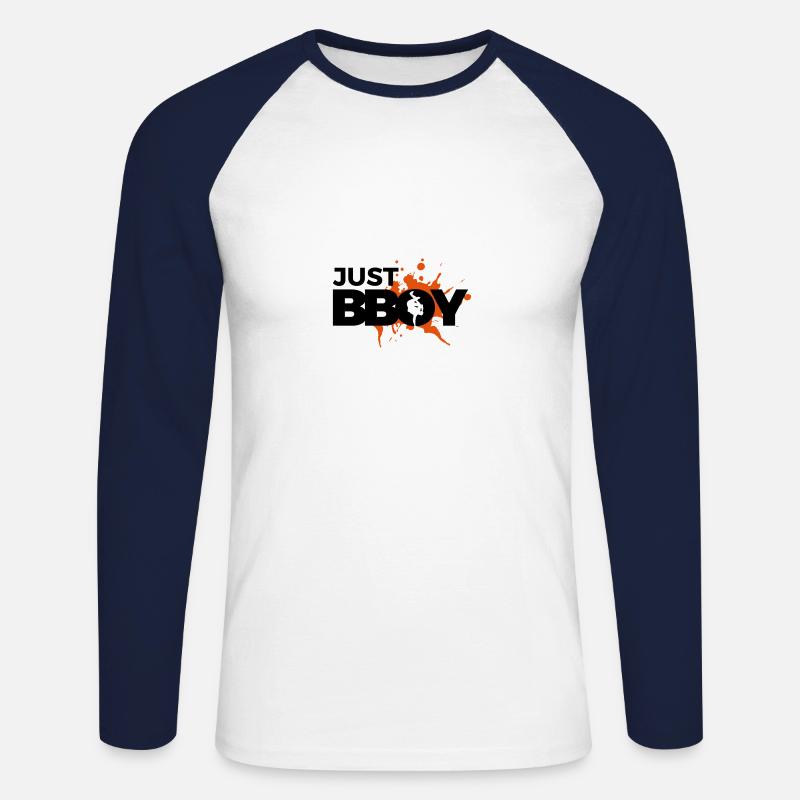 Breakdance Einfach B-Boy Breakdance Dance - Unisex Baseballshirt langarm - Weiß/Navy