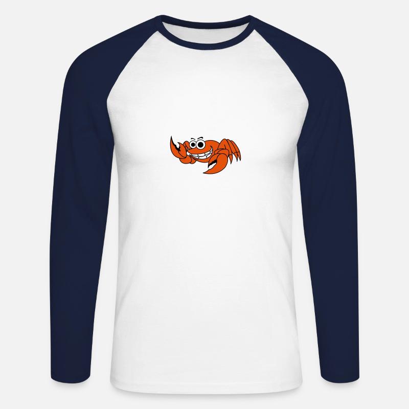 krebs 02 - Unisex Baseballshirt langarm - Weiß/Navy