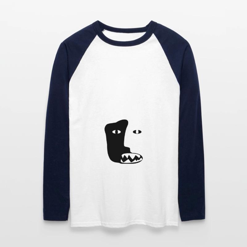 doubleface head heads double head devil phantom # Unisex Long Sleeve Baseball T-Shirt