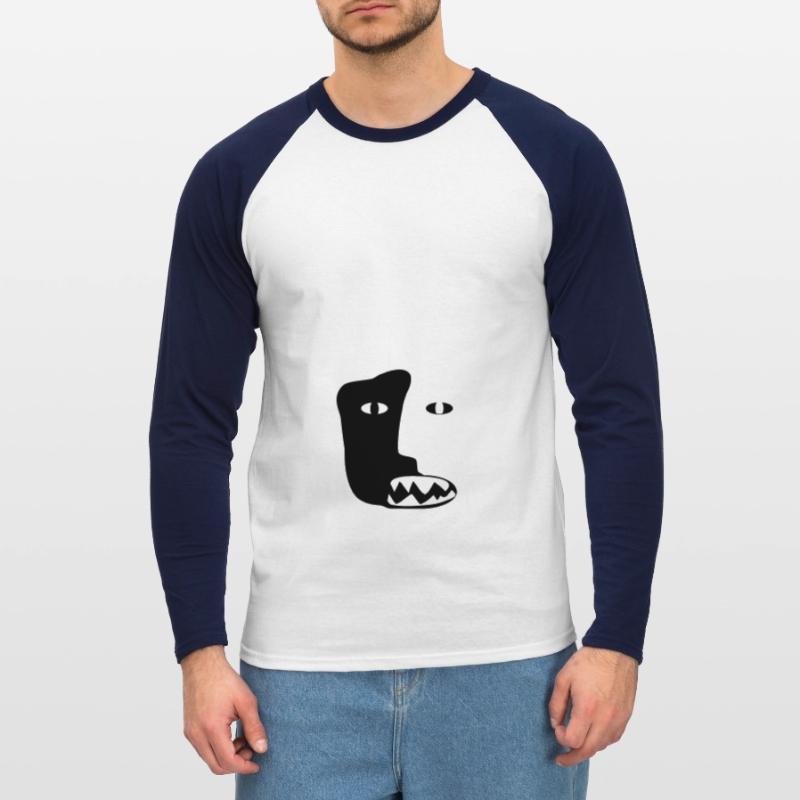 doubleface head heads double head devil phantom # Unisex Long Sleeve Baseball T-Shirt