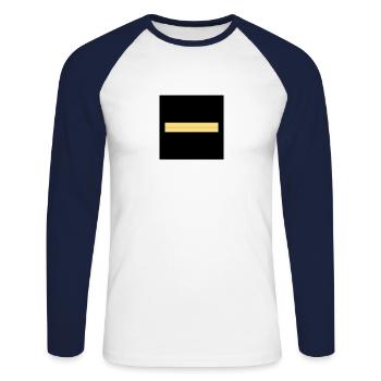 Dienstgrad Feuerwehrmann, Adjutant - Unisex Baseballshirt langarm - Weiß/Navy - Vorne - Nik (191cm)