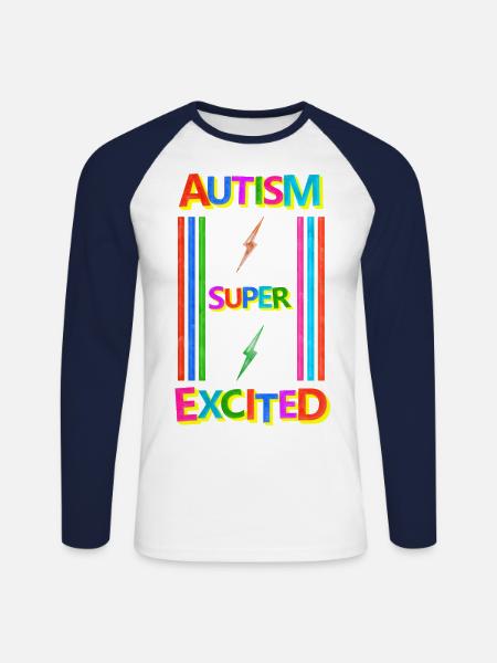 Autism - Unisex Long Sleeve Baseball T-Shirt - white/navy