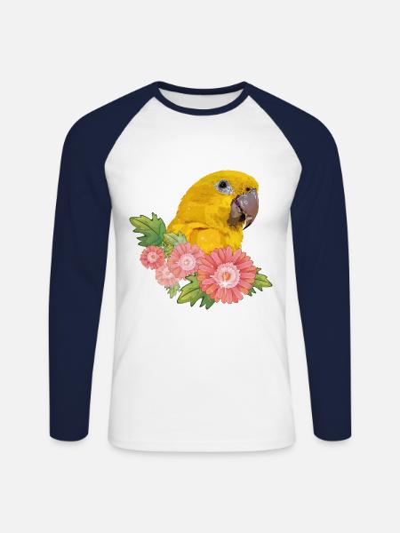 Guaruba Guarouba - Unisex Long Sleeve Baseball T-Shirt - white/navy