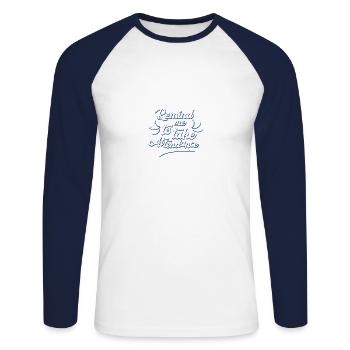 Teacher School Education Lessons Fun Love - Unisex Long Sleeve Baseball T-Shirt - white/navy - Front - Nik (191cm)