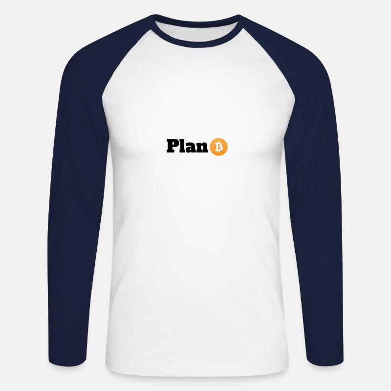 Plan B - Unisex Baseballshirt langarm - Weiß/Navy