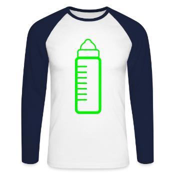 Baby bottle bottle bottles baby milk 1 c. - Unisex Long Sleeve Baseball T-Shirt - white/navy - Front - Nik (191cm)