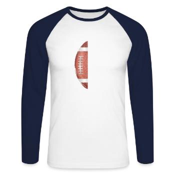 All things are possible through Christ Philippians 4:13 - Unisex Long Sleeve Baseball T-Shirt - white/navy - Front - Nik (191cm)