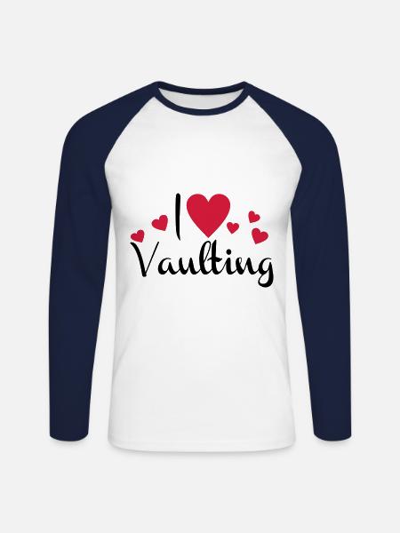 vaulting - Unisex Baseballshirt langarm - Weiß/Navy