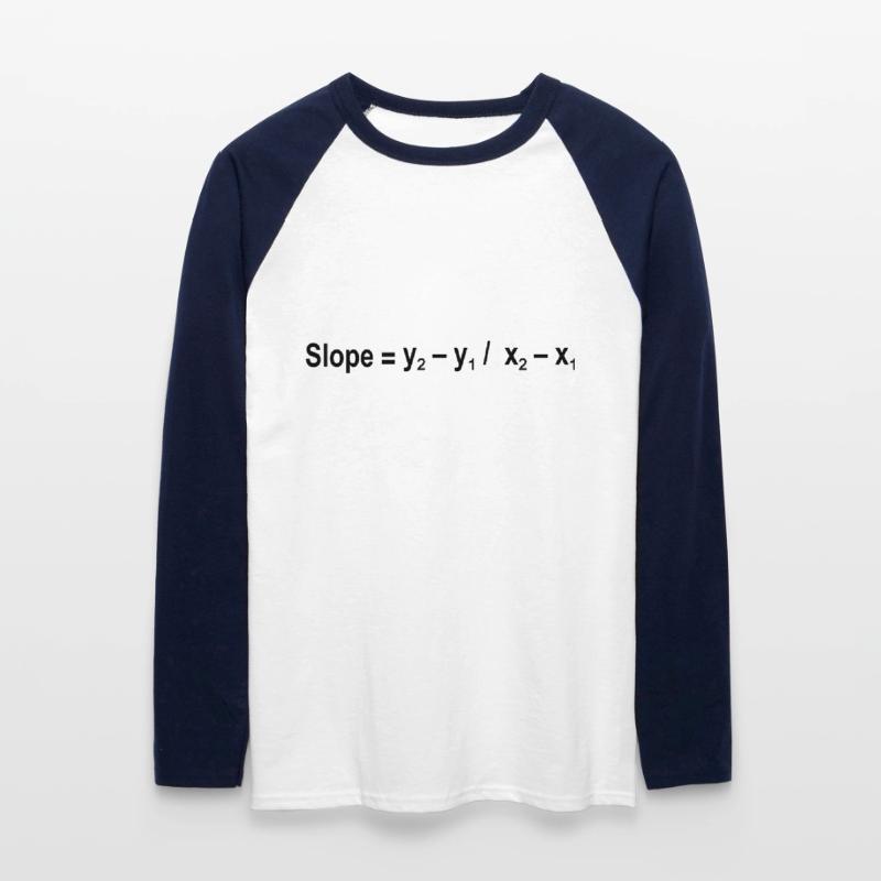 Slope Formula Math Mathematical Physics Unisex Long Sleeve Baseball T-Shirt