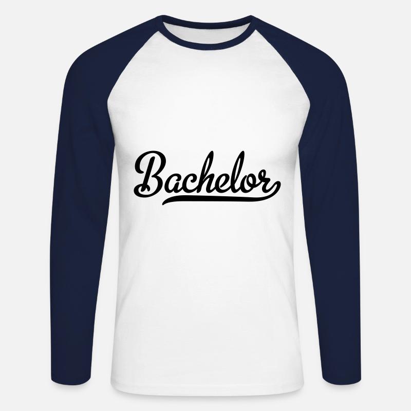 bachelor - Unisex Baseballshirt langarm - Weiß/Navy