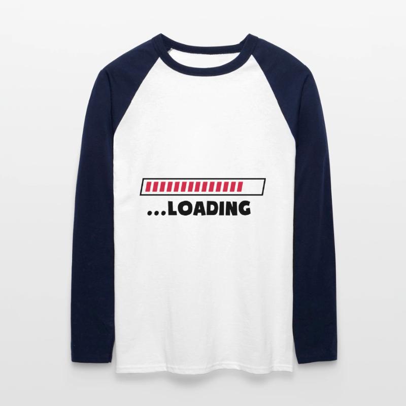 loading loading bar Unisex Long Sleeve Baseball T-Shirt