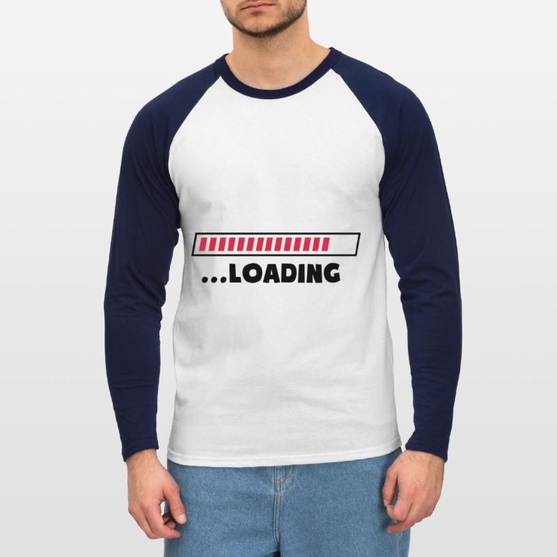 loading loading bar Unisex Long Sleeve Baseball T-Shirt