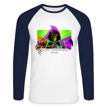 Masters Of The Universe Skeletor + Evil Warriors - Unisex Baseballshirt langarm - Weiß/Navy - Vorne - Nik (191cm)