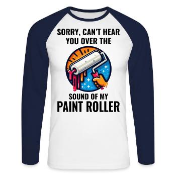 House Painter Wall Painting Interior Decorator - Unisex Long Sleeve Baseball T-Shirt - white/navy - Front - Nik (191cm)