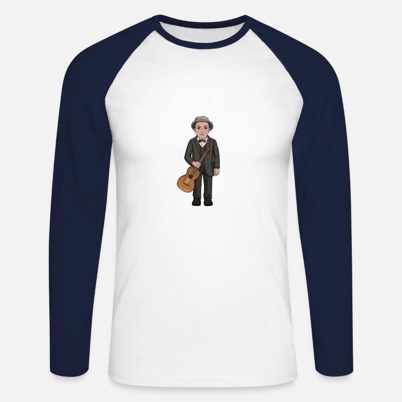 Dan Andersson - Unisex Baseballshirt langarm - Weiß/Navy
