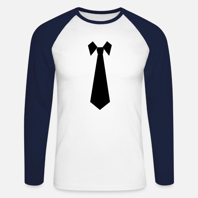 Binden - Unisex Baseballshirt langarm - Weiß/Navy
