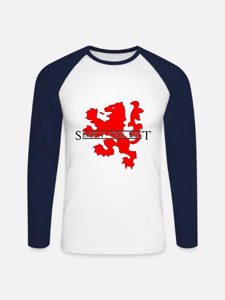Simply The Best - Design 2 - Unisex Long Sleeve Baseball T-Shirt - white/navy
