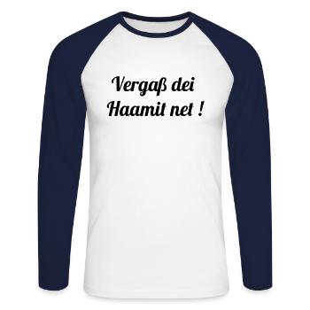 N'oubliez pas votre maison - Erzgebirge - T-shirt baseball manches longues Homme - blanc/marine - Devant - Nik (191cm)