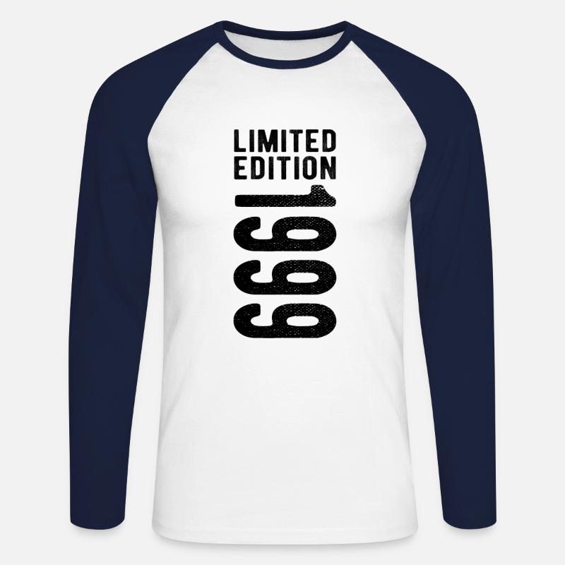 limited edition 1999 - Unisex Baseballshirt langarm - Weiß/Navy