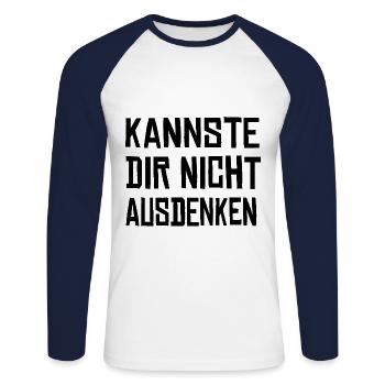 Kannste dir nicht ausdenken bruder Stream Geschenk - Unisex Baseballshirt langarm - Weiß/Navy - Vorne - Nik (191cm)