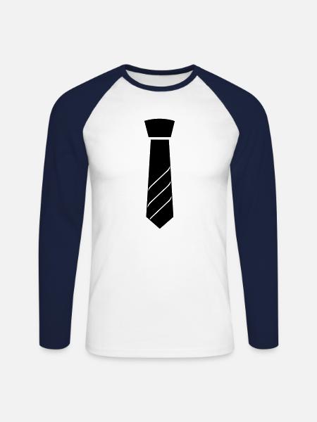 Binden - Unisex Baseballshirt langarm - Weiß/Navy