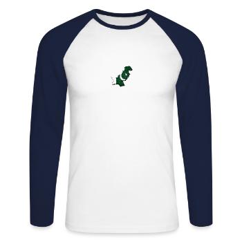 Pakistan - Unisex Long Sleeve Baseball T-Shirt - white/navy - Front - Nik (191cm)