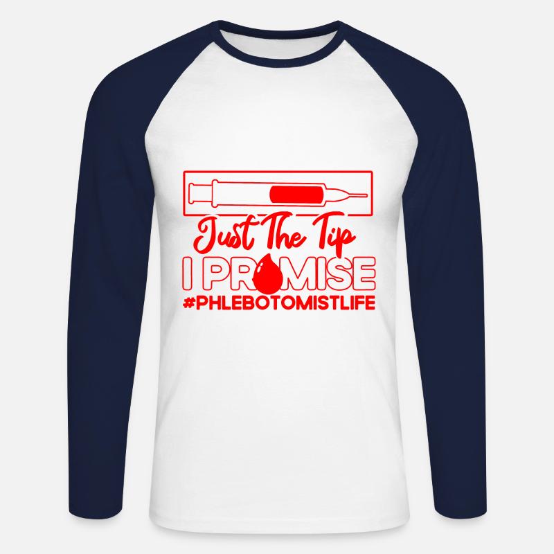 Phlebotomist Phlebotomist Tech Phlebotomie Geschen - Unisex Baseballshirt langarm - Weiß/Navy