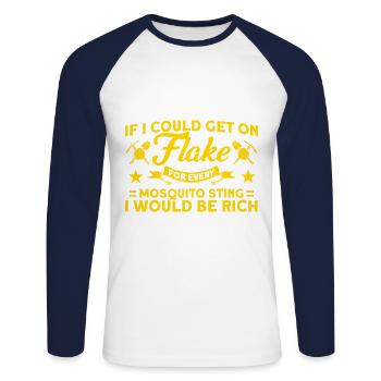 Gold Panner Gold Miner Gold Digger Gift - Unisex Long Sleeve Baseball T-Shirt - white/navy - Front - Nik (191cm)
