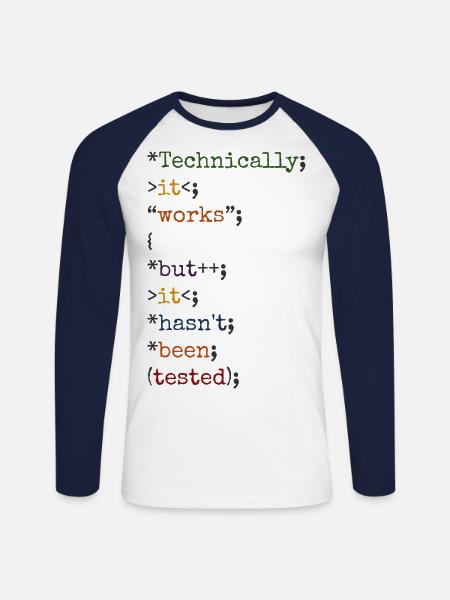 Software Ingenieur Informatiker Programmierer - Unisex Baseballshirt langarm - Weiß/Navy
