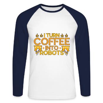 Engineer Teacher Robotics Technology Gift - Unisex Long Sleeve Baseball T-Shirt - white/navy - Front - Nik (191cm)