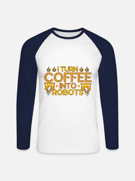 Engineer Teacher Robotics Technology Gift - Unisex Long Sleeve Baseball T-Shirt - white/navy