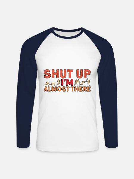 Half Marathon Running Jogging Gift - Unisex Long Sleeve Baseball T-Shirt - white/navy