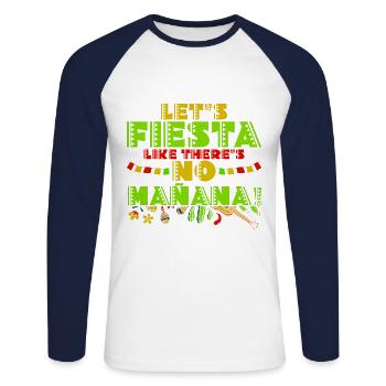 5 De Mayo Viva Mexico Cinco De Mayo Lehrer Geschen - Unisex Baseballshirt langarm - Weiß/Navy - Vorne - Nik (191cm)