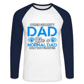 Network Security Specialist Gift - Unisex Long Sleeve Baseball T-Shirt - white/navy - Front - Nik (191cm)