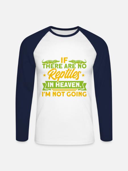 Reptile Reptile Snake Gift - Unisex Long Sleeve Baseball T-Shirt - white/navy