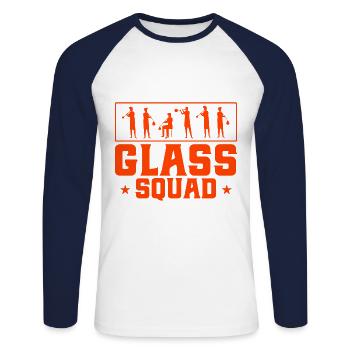 Glasblasen Glasbläser Glasbläser Geschenk - Unisex Baseballshirt langarm - Weiß/Navy - Vorne - Nik (191cm)