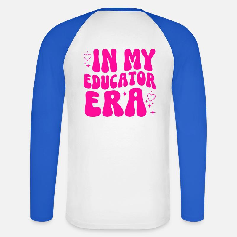 Educator Profession Training Pedagogy Gift - Unisex Long Sleeve Baseball T-Shirt - white/royal blue
