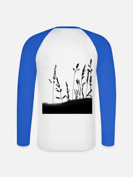 SPIKE - Unisex Baseballshirt langarm - Weiß/Royalblau