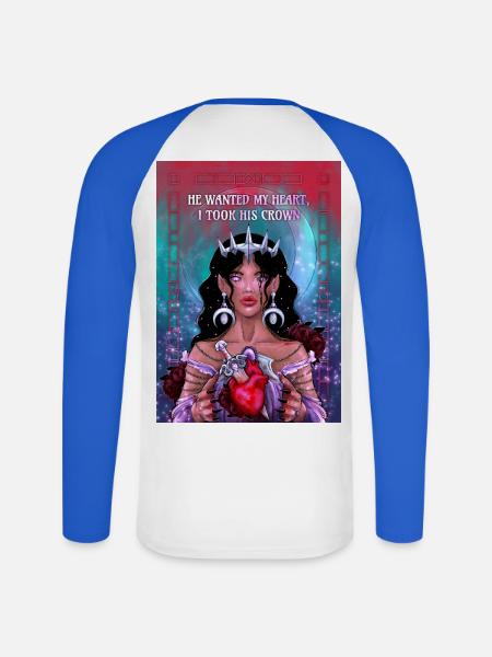 Female Rage Queen - Unisex Baseballshirt langarm - Weiß/Royalblau