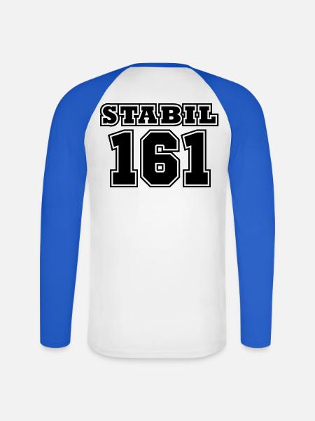STABIL 161 - FOOTBALL - Unisex Baseballshirt langarm - Weiß/Royalblau