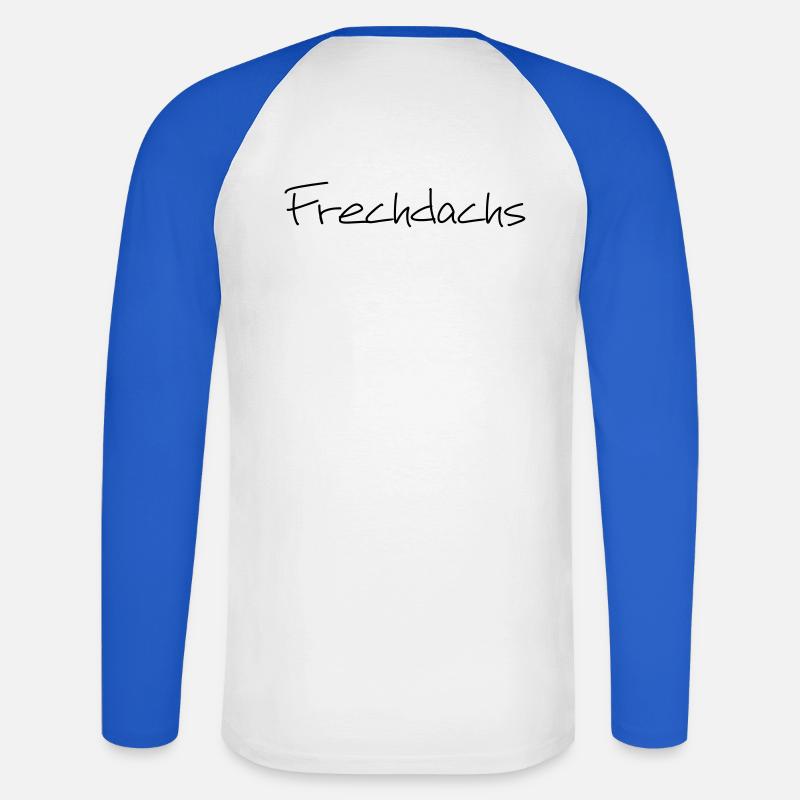 Frechdachs Kind Kleinkind frech Geschenk - Unisex Baseballshirt langarm - Weiß/Royalblau
