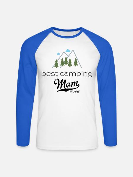 camper - Unisex Long Sleeve Baseball T-Shirt - white/royal blue