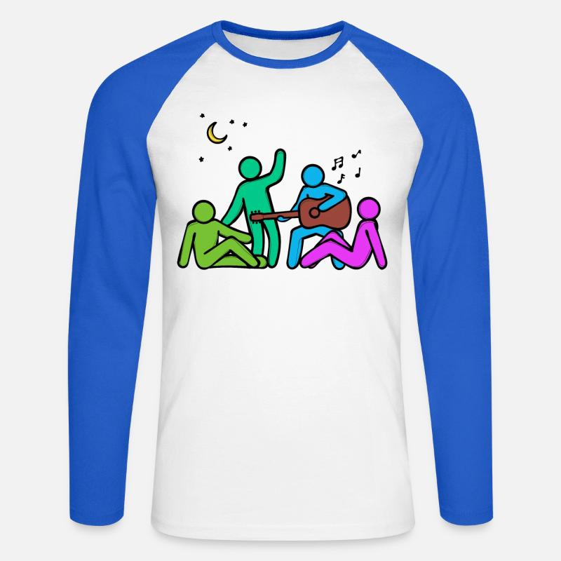 Beste Freunde Kumpel Freundschaft - Unisex Baseballshirt langarm - Weiß/Royalblau
