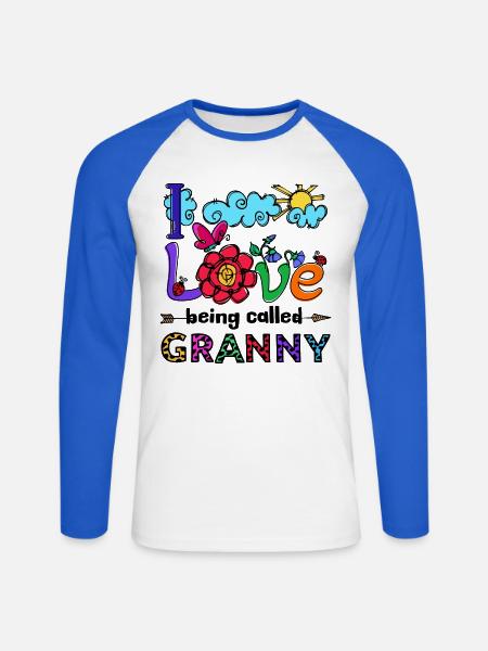 Alte Frau Großmutter Oma Statement Rentnerin - Unisex Baseballshirt langarm - Weiß/Royalblau
