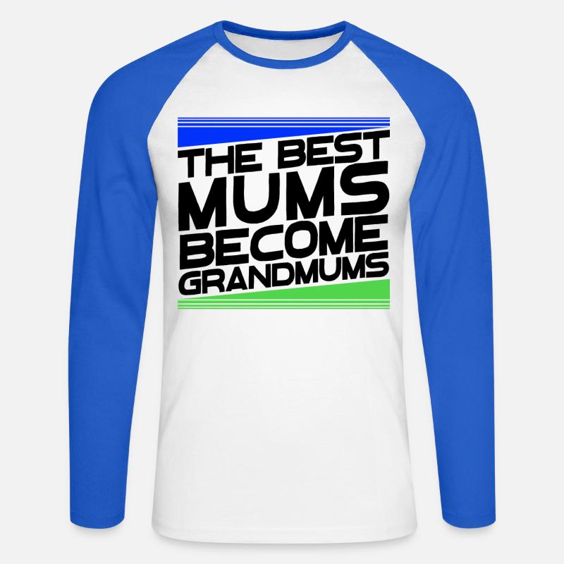 Cool Oma Statement Großmutter Glückwunsch - Unisex Baseballshirt langarm - Weiß/Royalblau