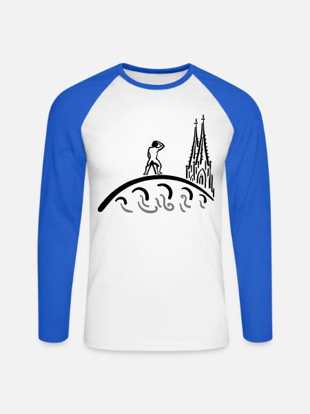 Regensburg Bruckmandl Kids - Unisex Baseballshirt langarm - Weiß/Royalblau
