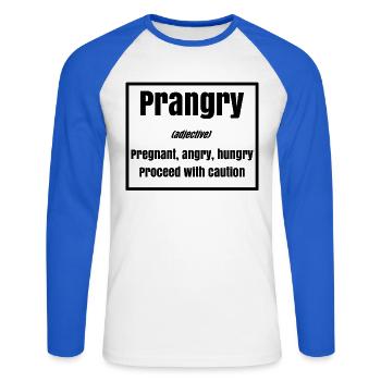 Mother Pregnancy Pregnant Statement Family - Unisex Long Sleeve Baseball T-Shirt - white/royal blue - Front - Nik (191cm)