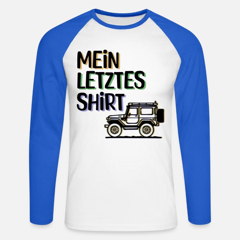 Wanderer Camping Statement Campingplatz Ferien - Unisex Baseballshirt langarm - Weiß/Royalblau