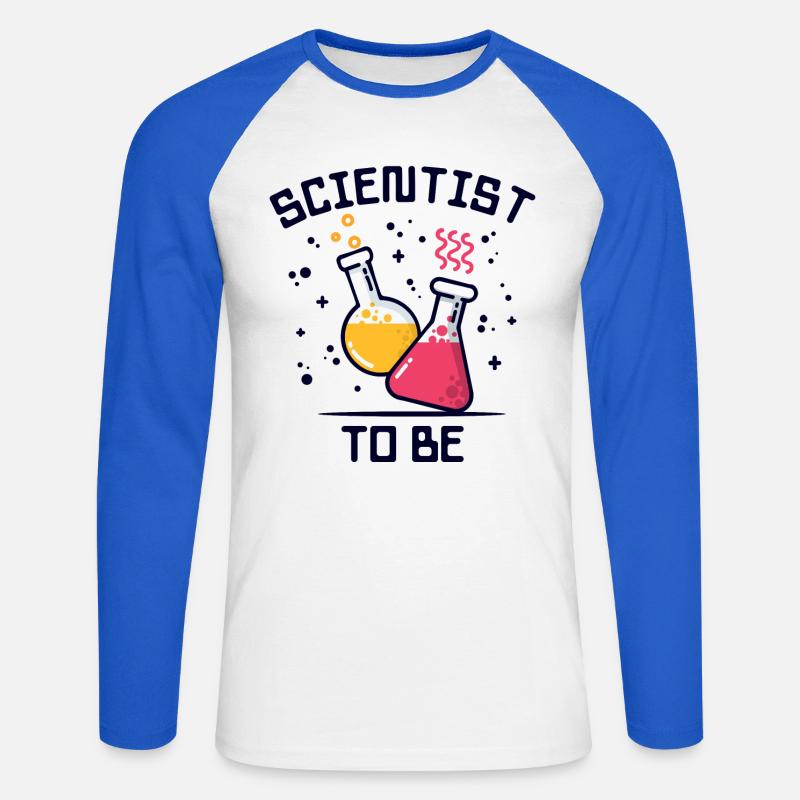 Workaholic Wissenschafter Statement Beruf Karriere - Unisex Baseballshirt langarm - Weiß/Royalblau